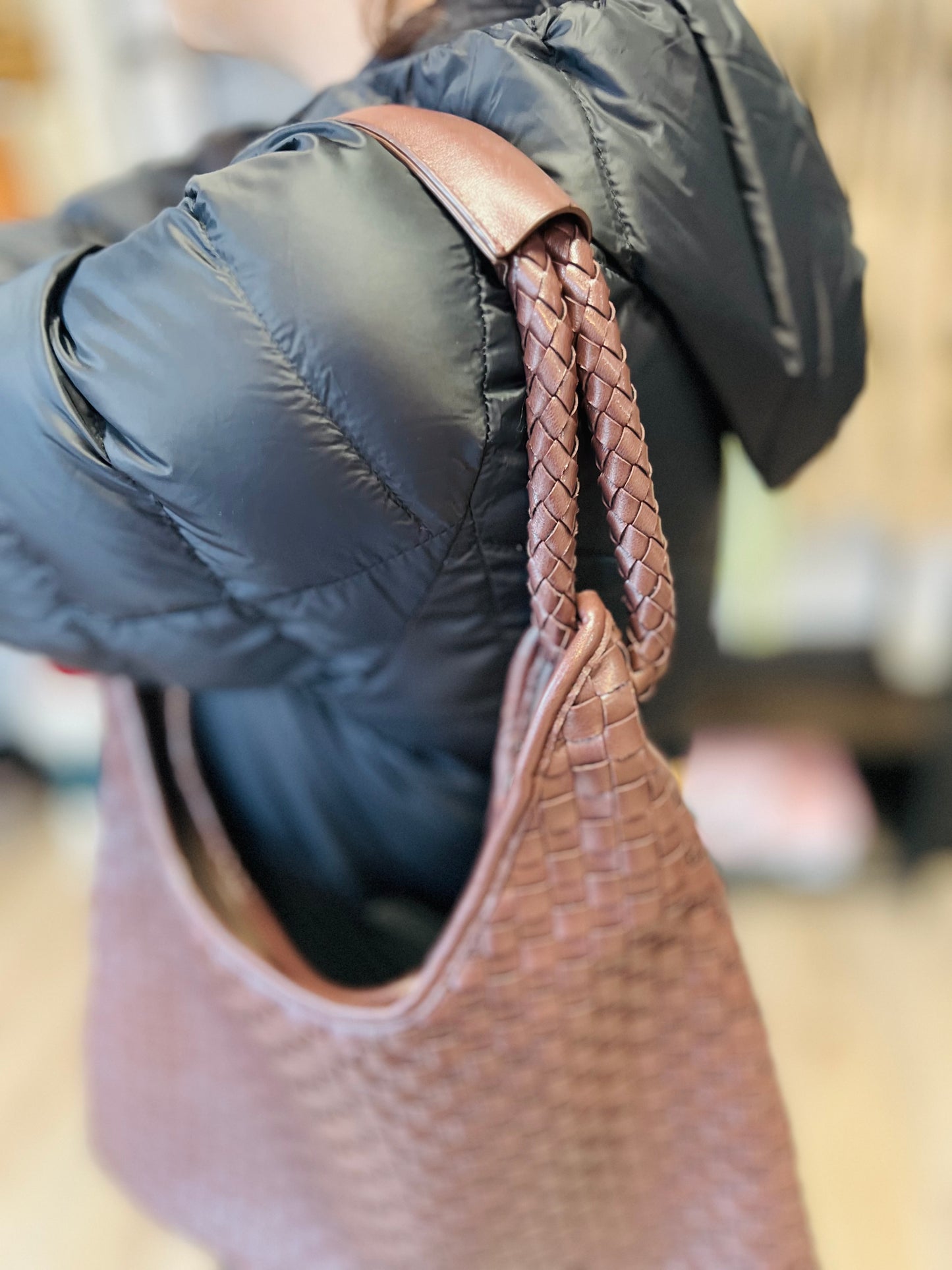 Basketweave Handbag