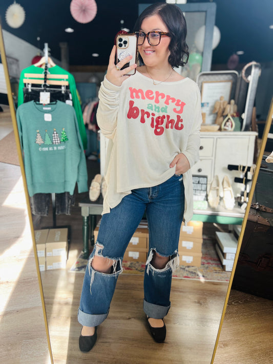 Fantastic Fawn Merry & Bright Top - L