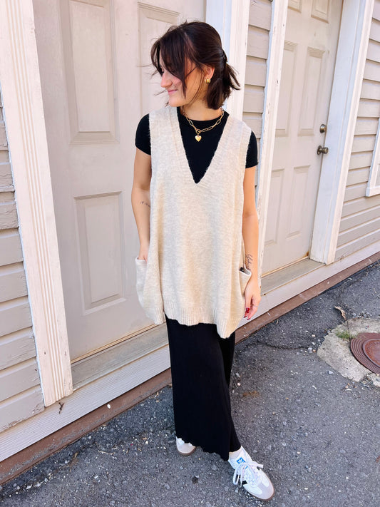 Evie | Sweater Vest - Ivory