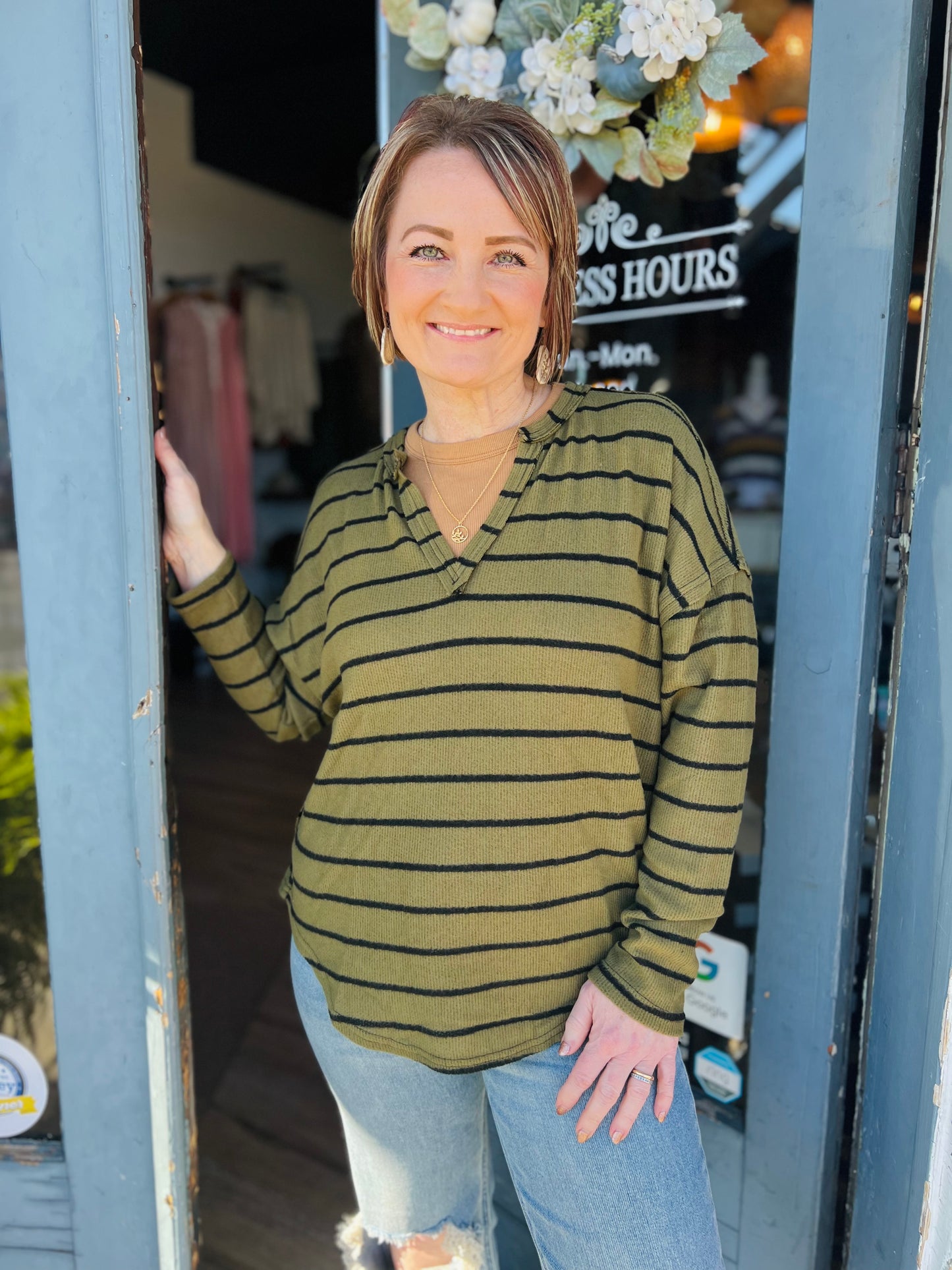 Bliss | Exposed Seam Top - Green