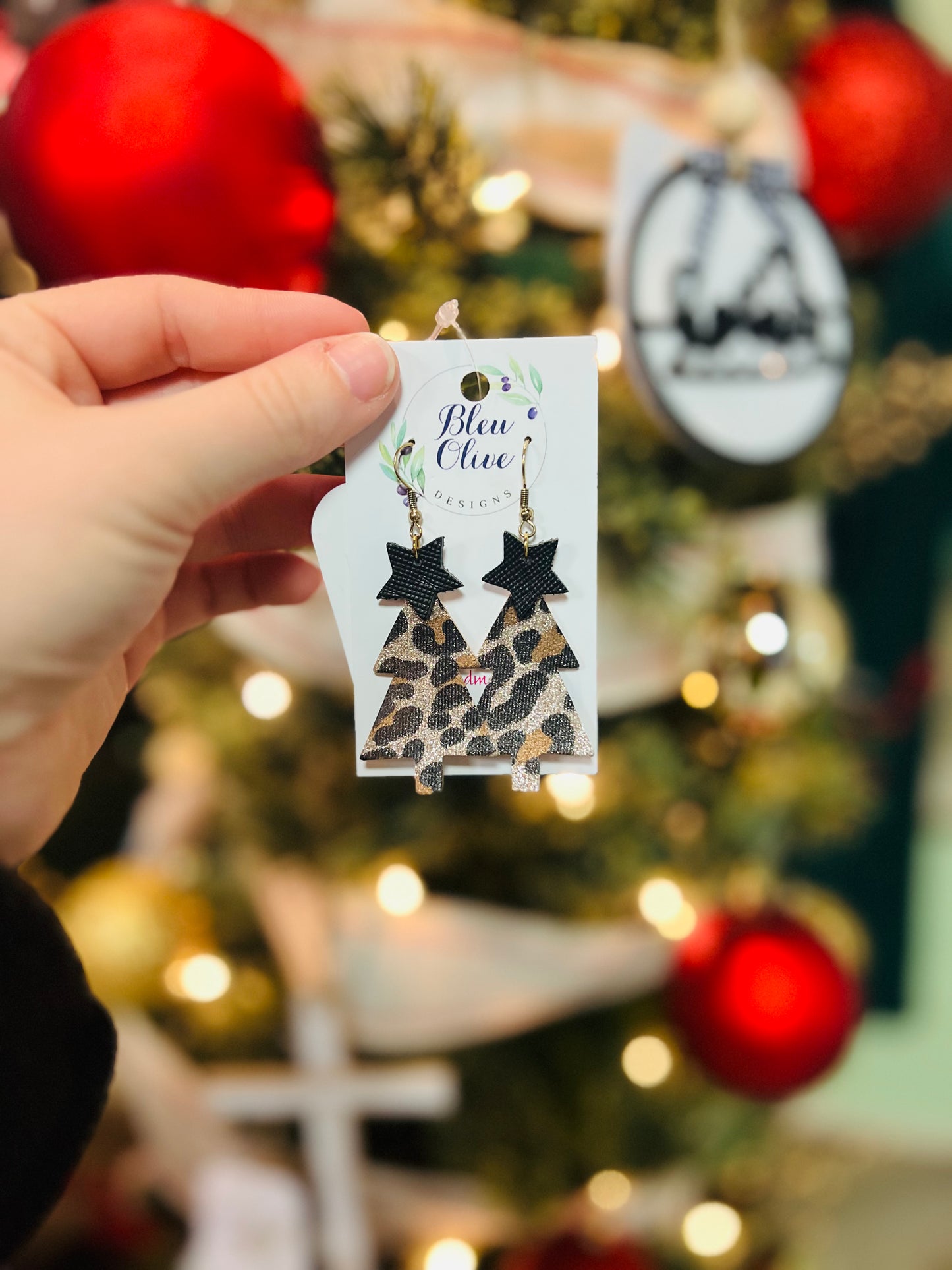 O Christmas Tree | Leather Earrings