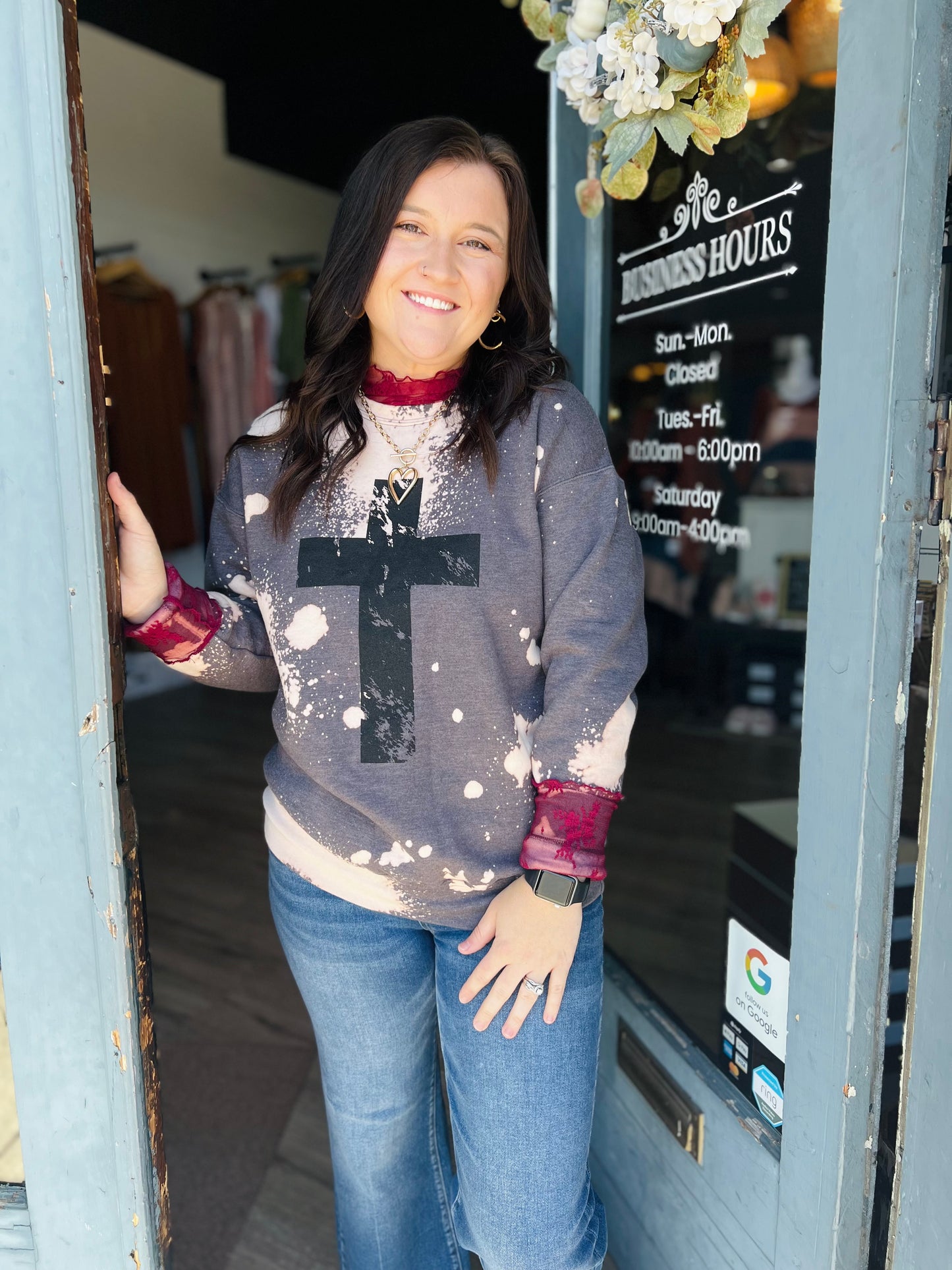 Bleached Cross Sweatshirt