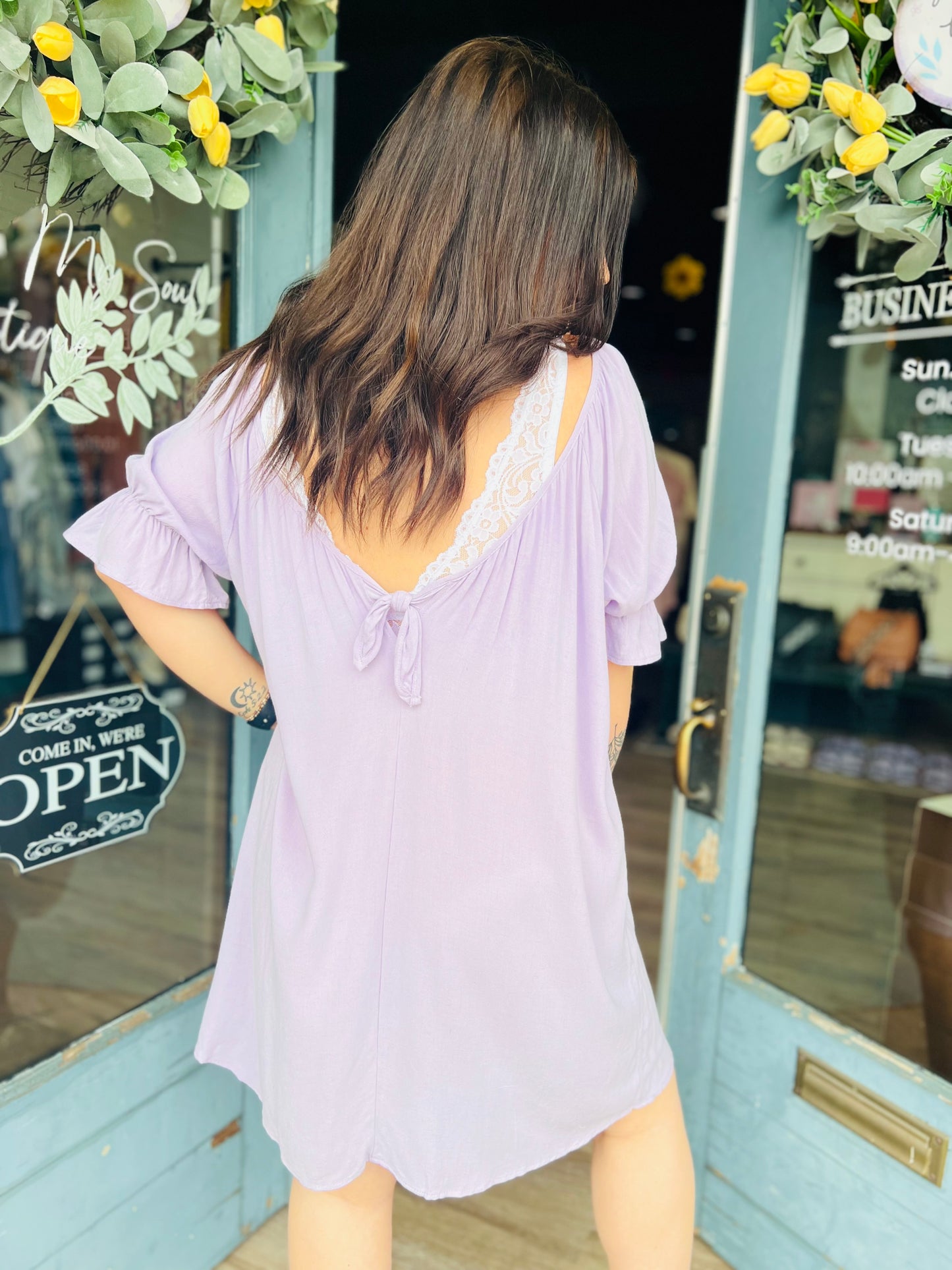 Lilac | Open Back Dress