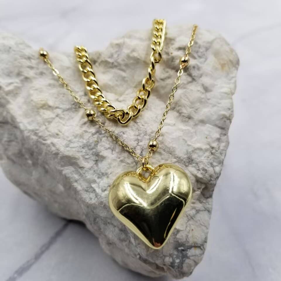 That's Who I Praise | Layered Heart Necklace