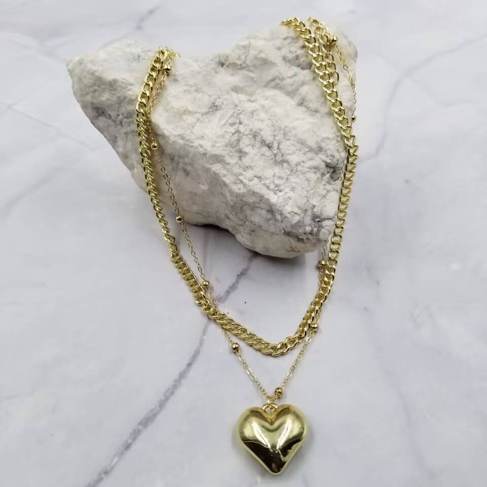 That's Who I Praise | Layered Heart Necklace