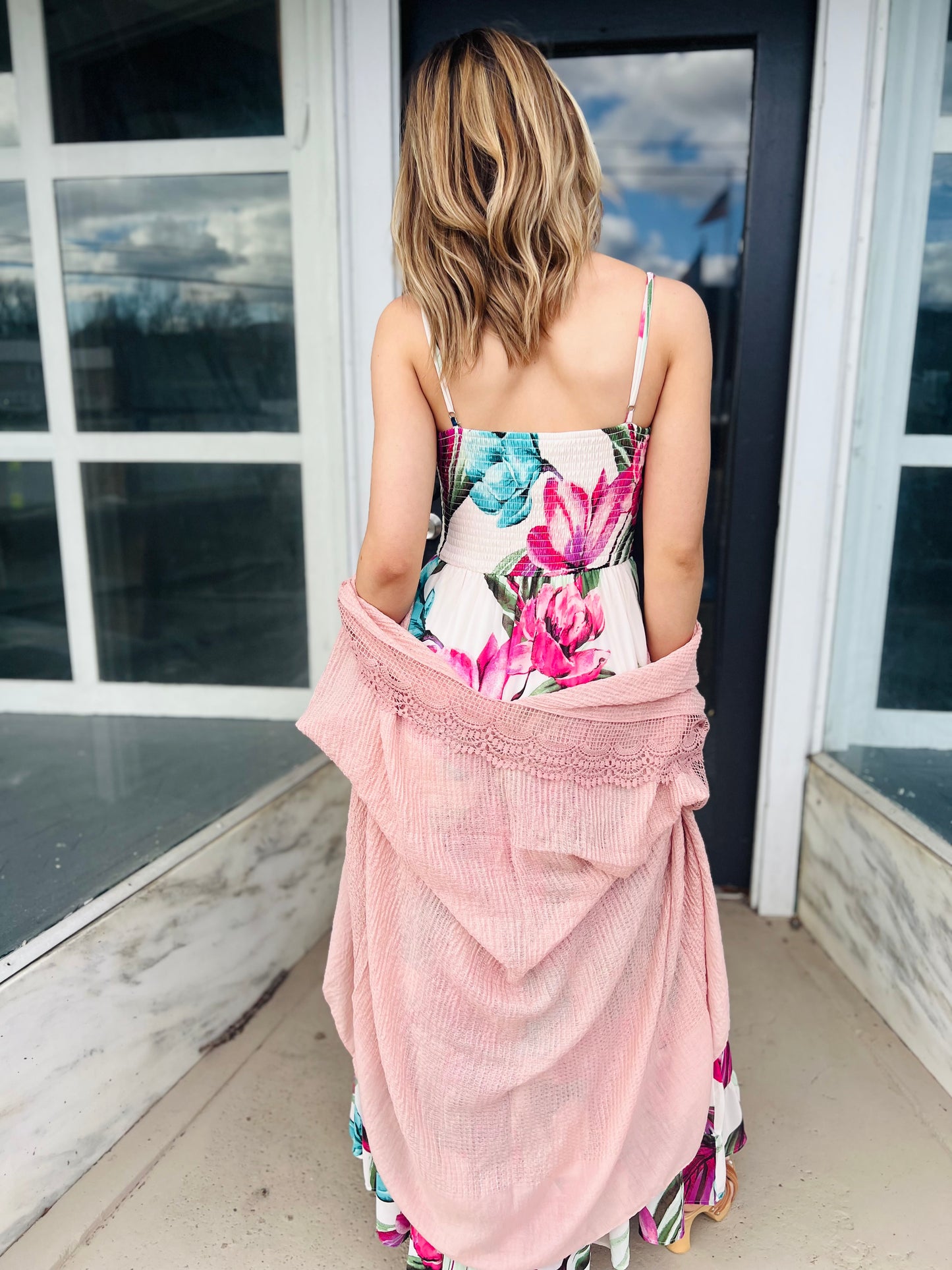 Honeymooner | Floral Spiral Tiered Maxi