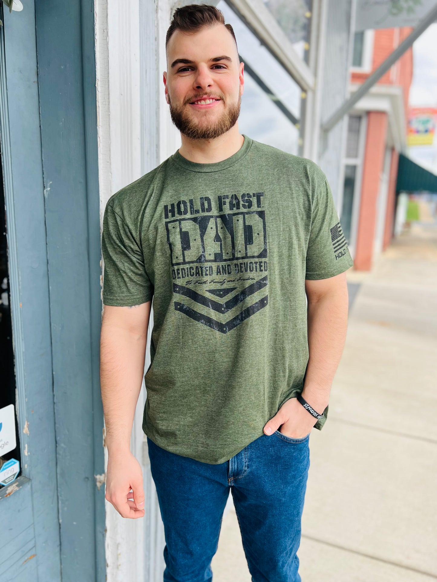 Dedicated & Devoted Dad | Graphic Tee