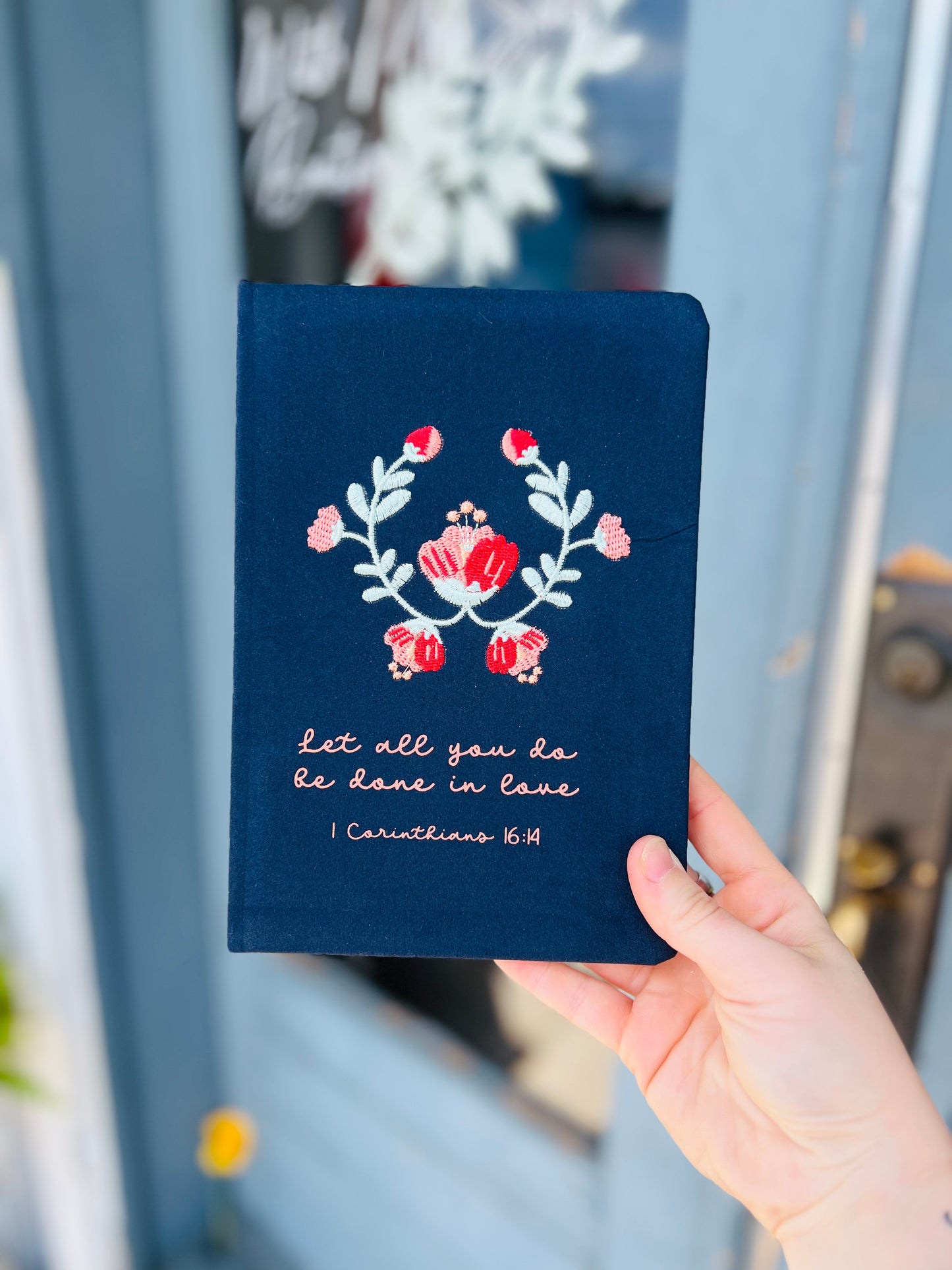 Embroidered Journal - Let All You Do