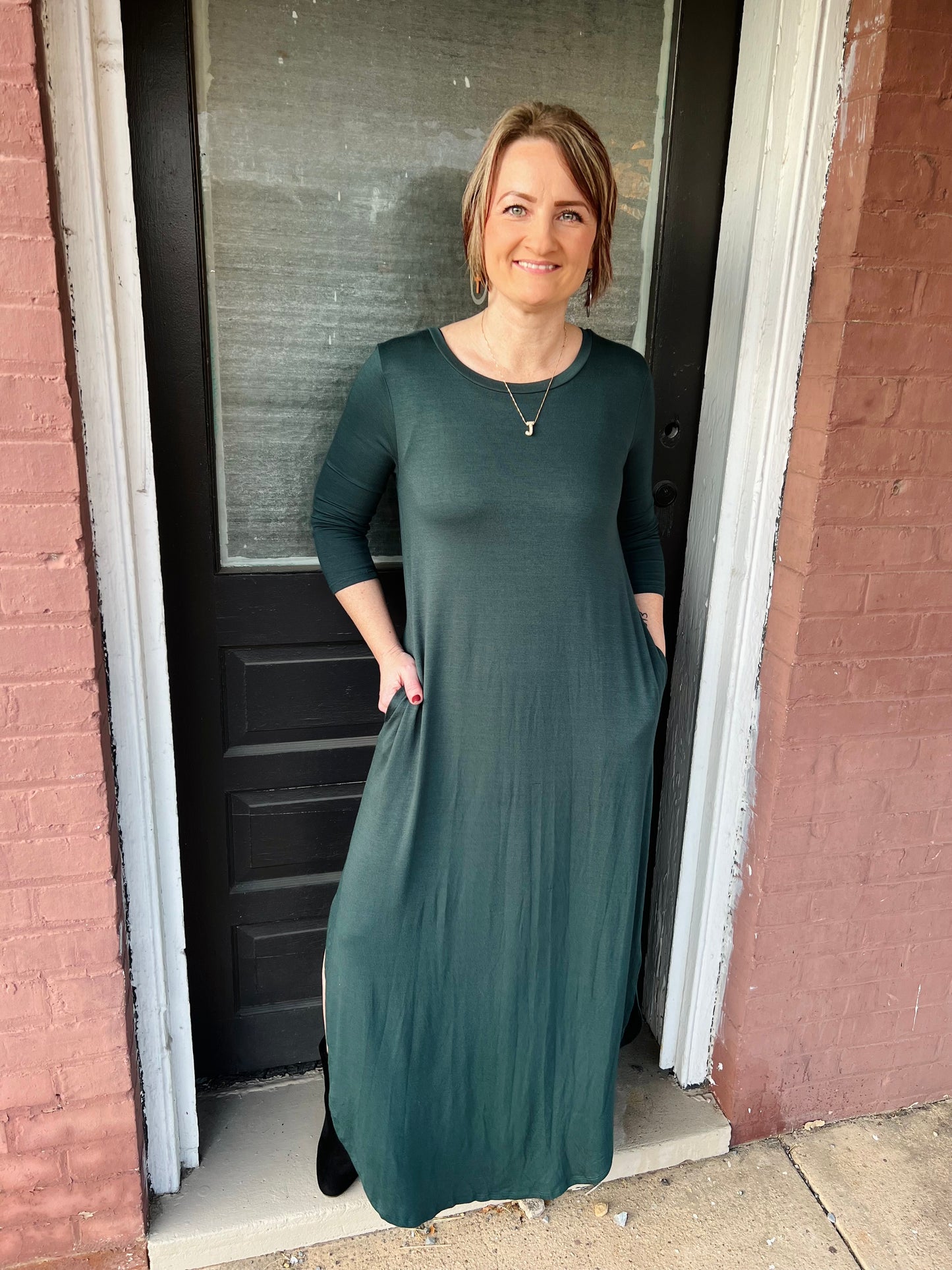 Once in a Lifetime | Maxi Dress - Hunter green