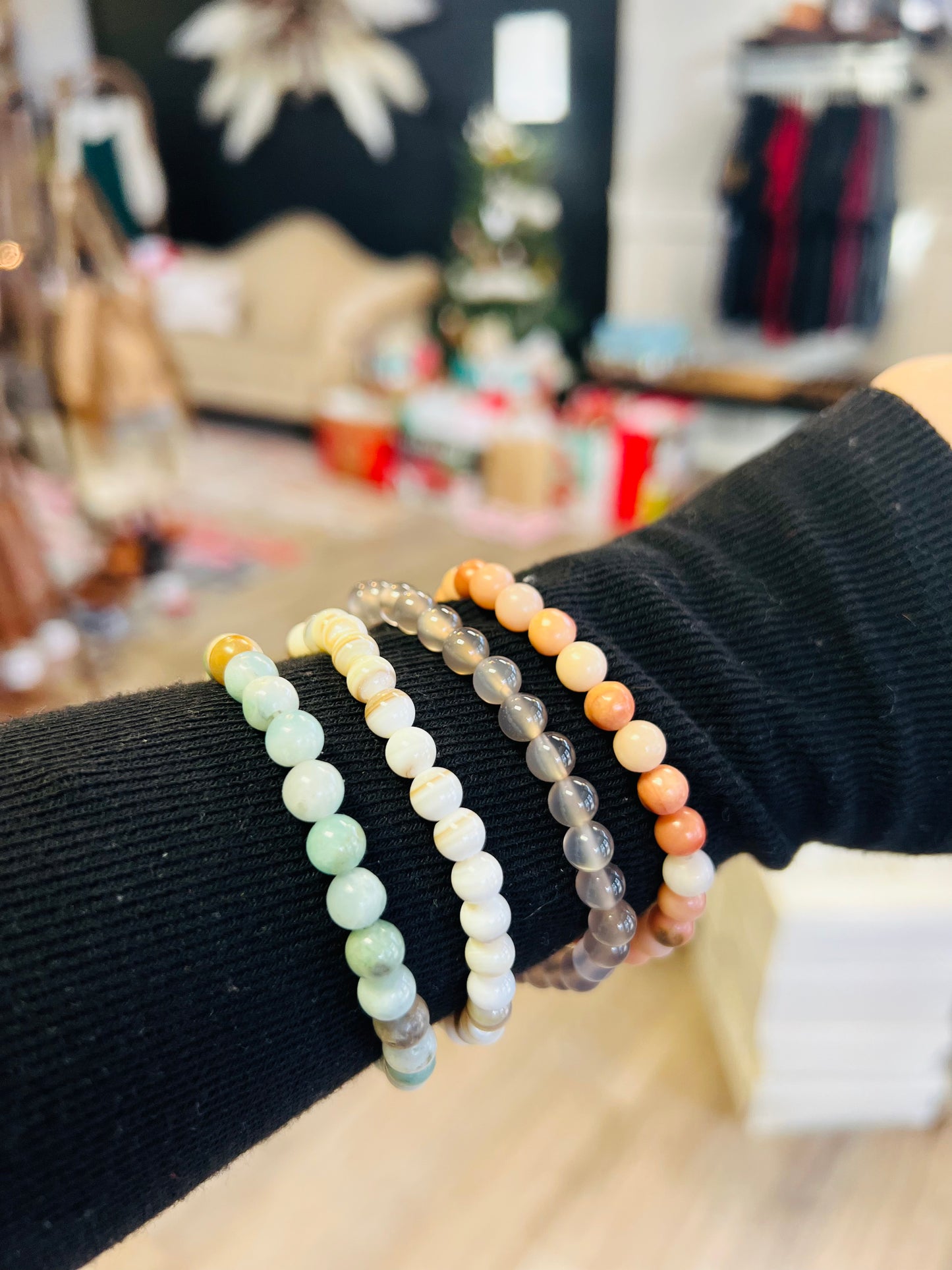 Glass and Stone Beads Bracelets