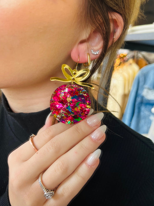 Pop The Confetti Ornament | Christmas Earring