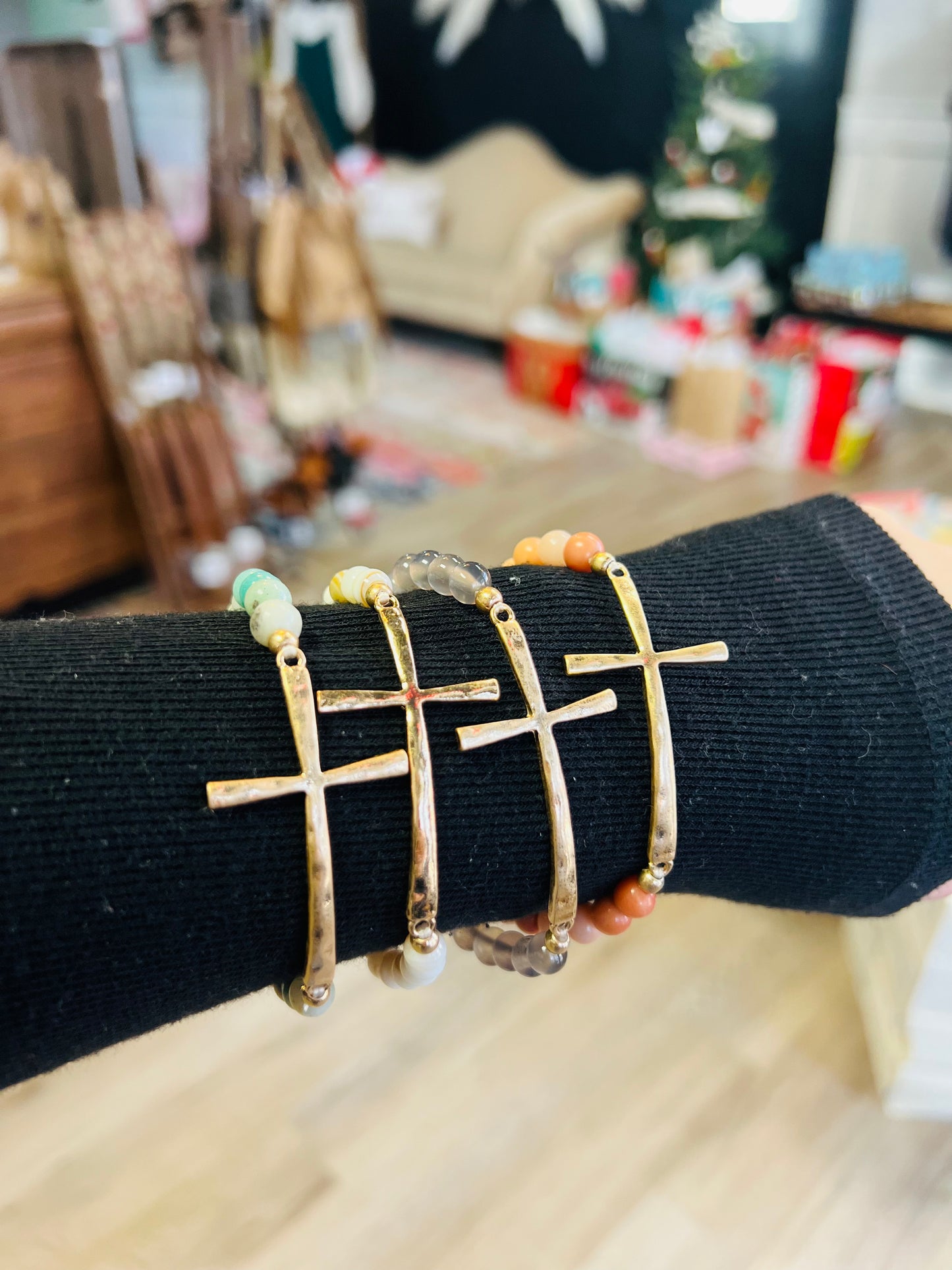 Glass and Stone Beads Bracelets