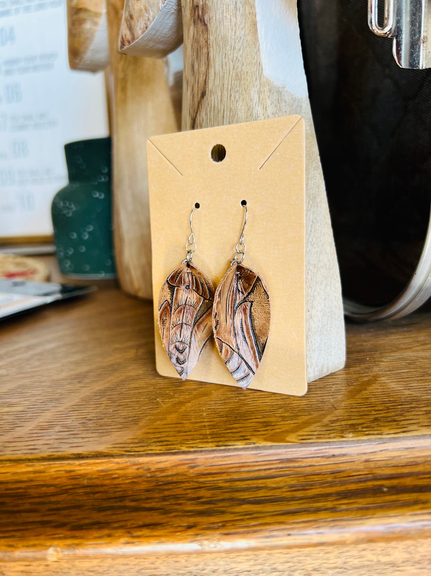 Walnut Western Earrings