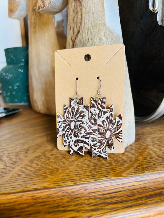 Southwest | Cream & Brown Tooled