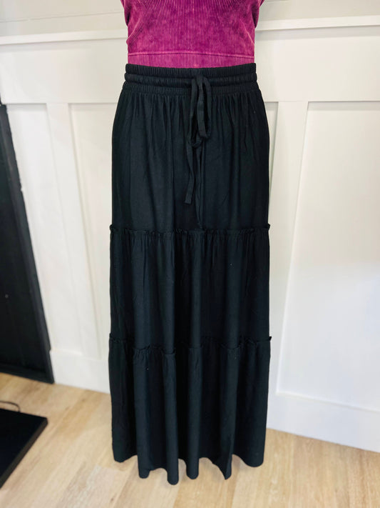 Ruffle Maxi Skirt
