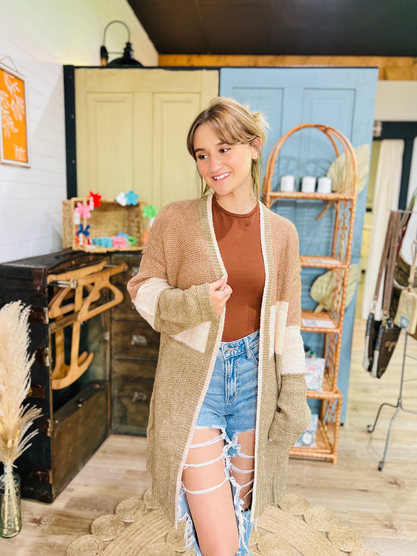 Color Block Cardigan