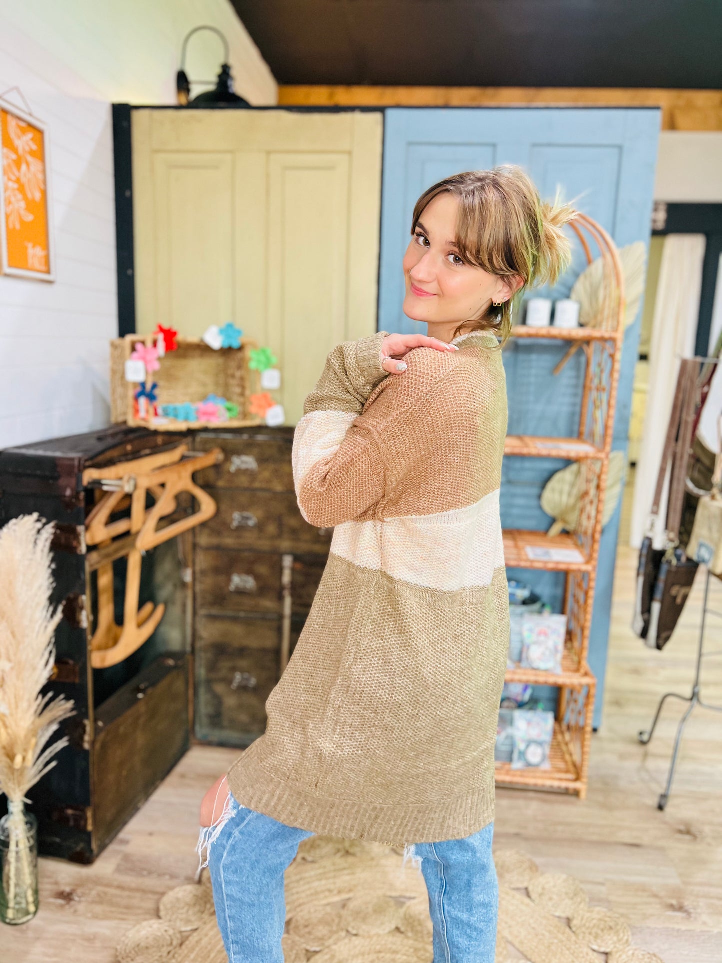 Color Block Cardigan