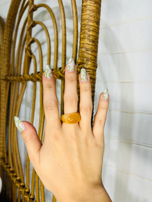 Marble Boho Ring
