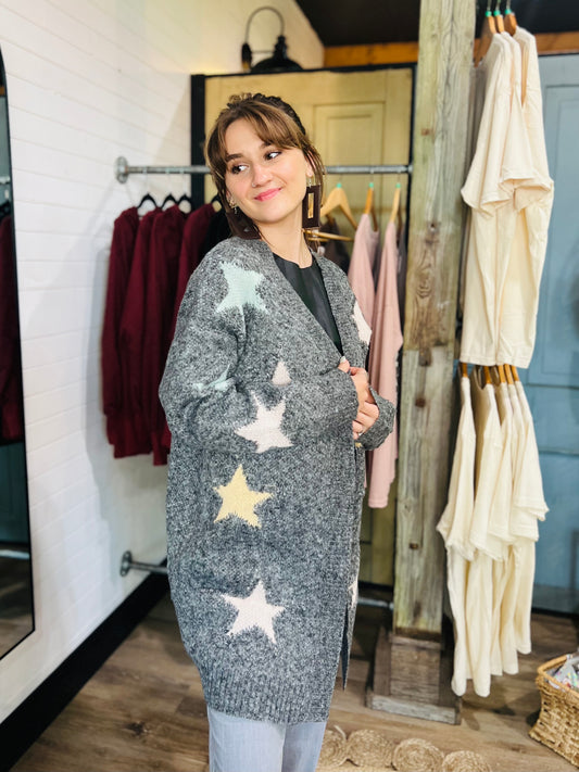 Colored Star Cardigan