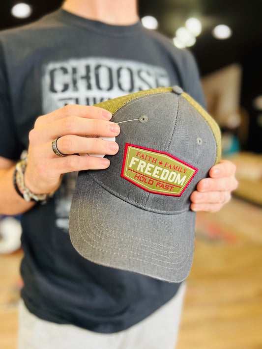 HOLD FAST | Faith Family Freedom Mens Hat