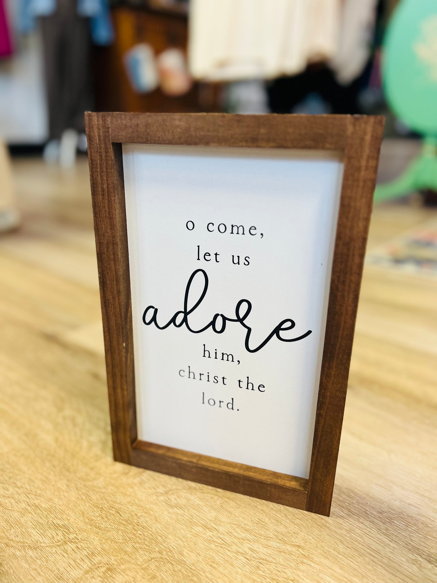 O Come Let Us Adore Him | Christmas Home Decor