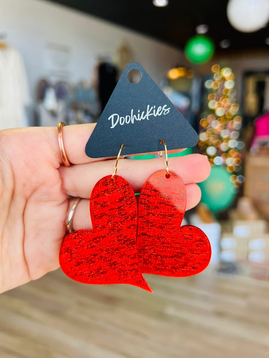 Swooped My Heart | Valentine Earrings