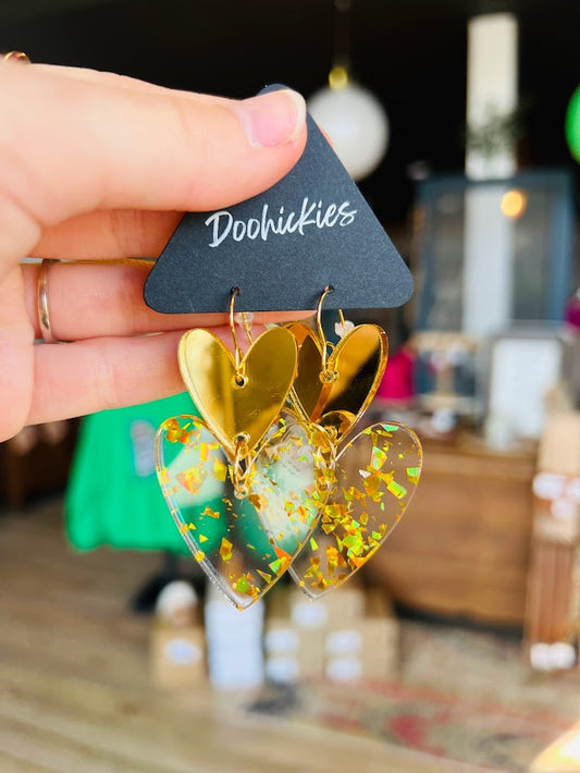 Double Love Hearts | Valentine Earrings