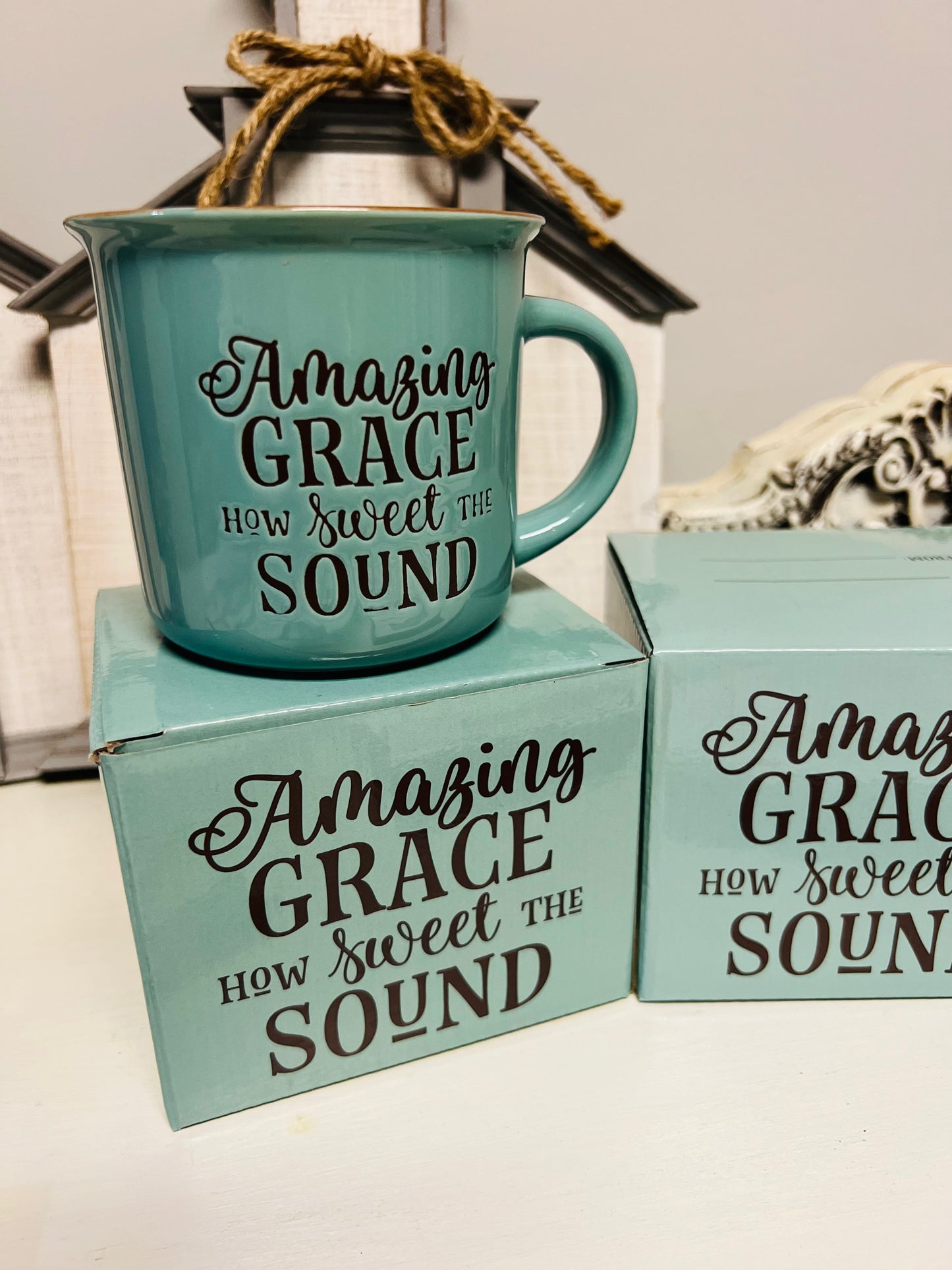 Amazing Grace Green Camp-style Coffee Mug
