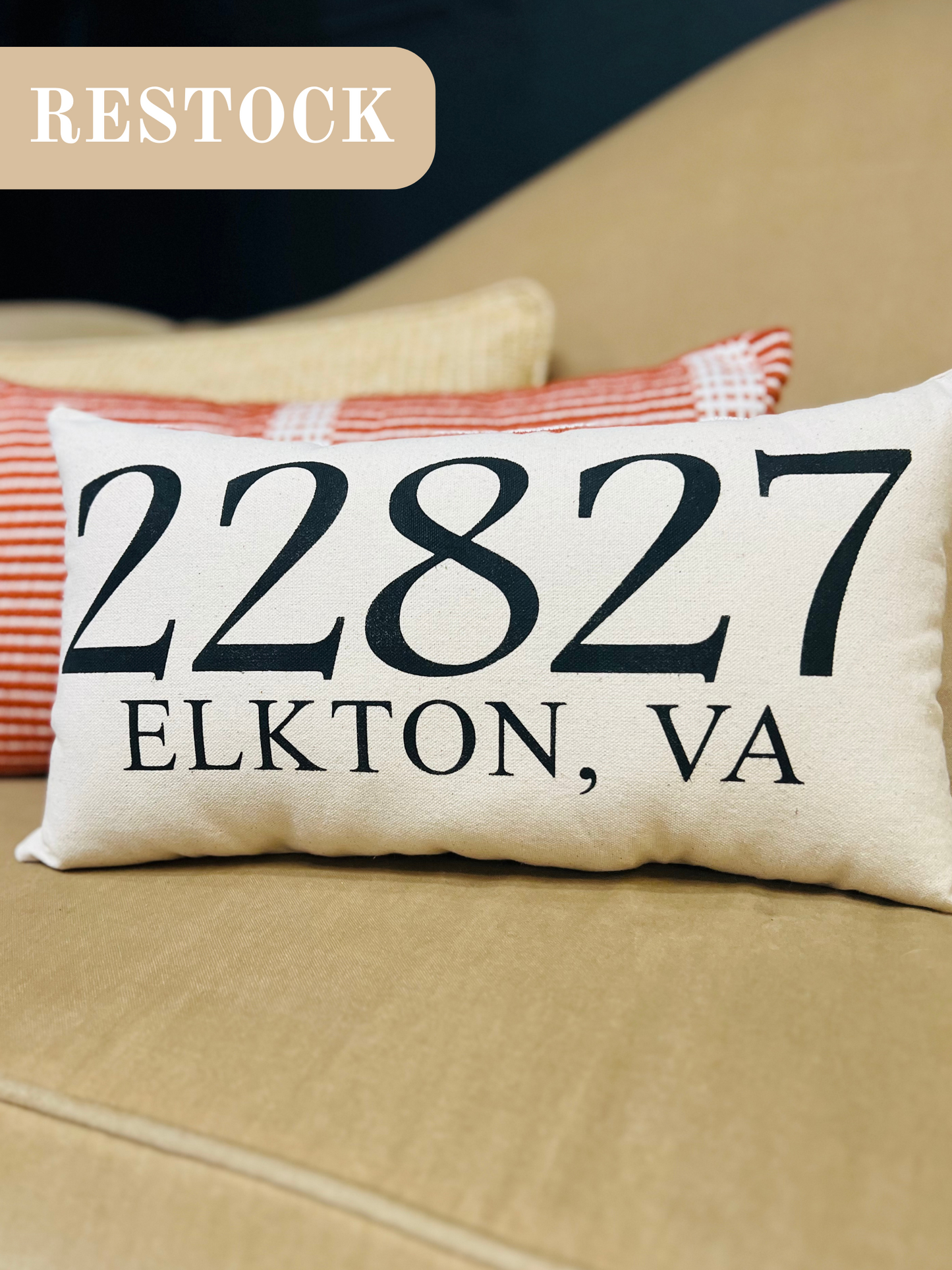 Vintage Zip Code Pillow