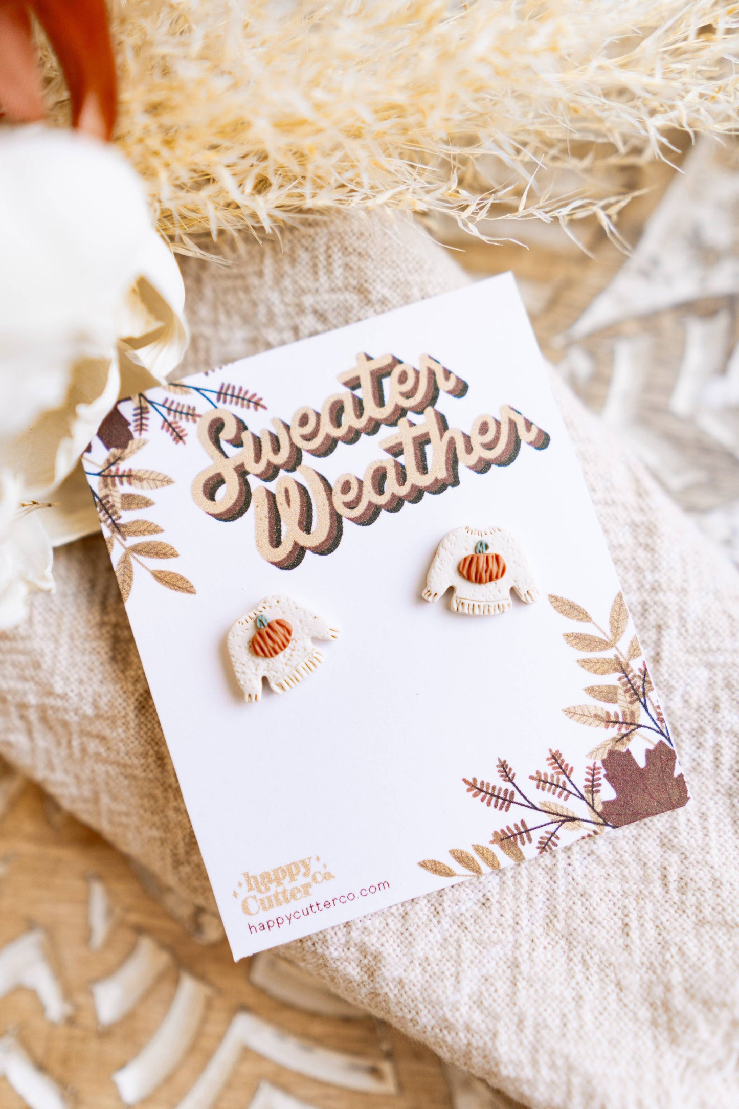 Sweat-a Weath-a | Pumpkin Clay Studs