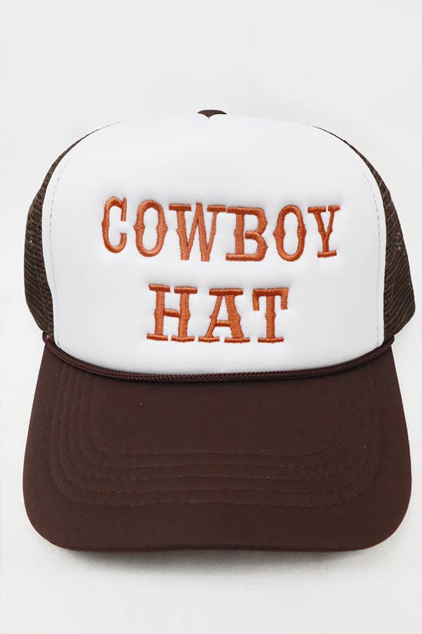 Cowboy Hat | Trucker Hat - Brown