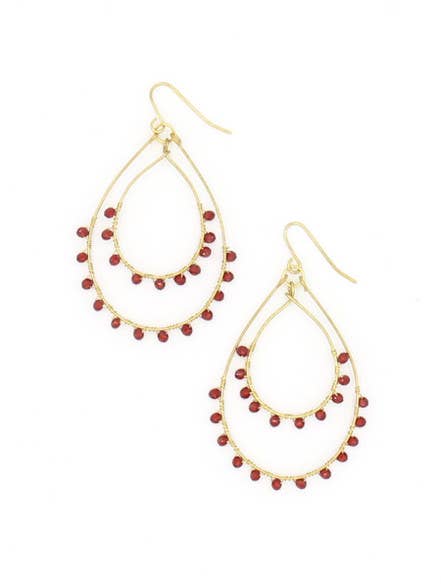 Rubi Sparkle | Teardrop Earrings - Gold