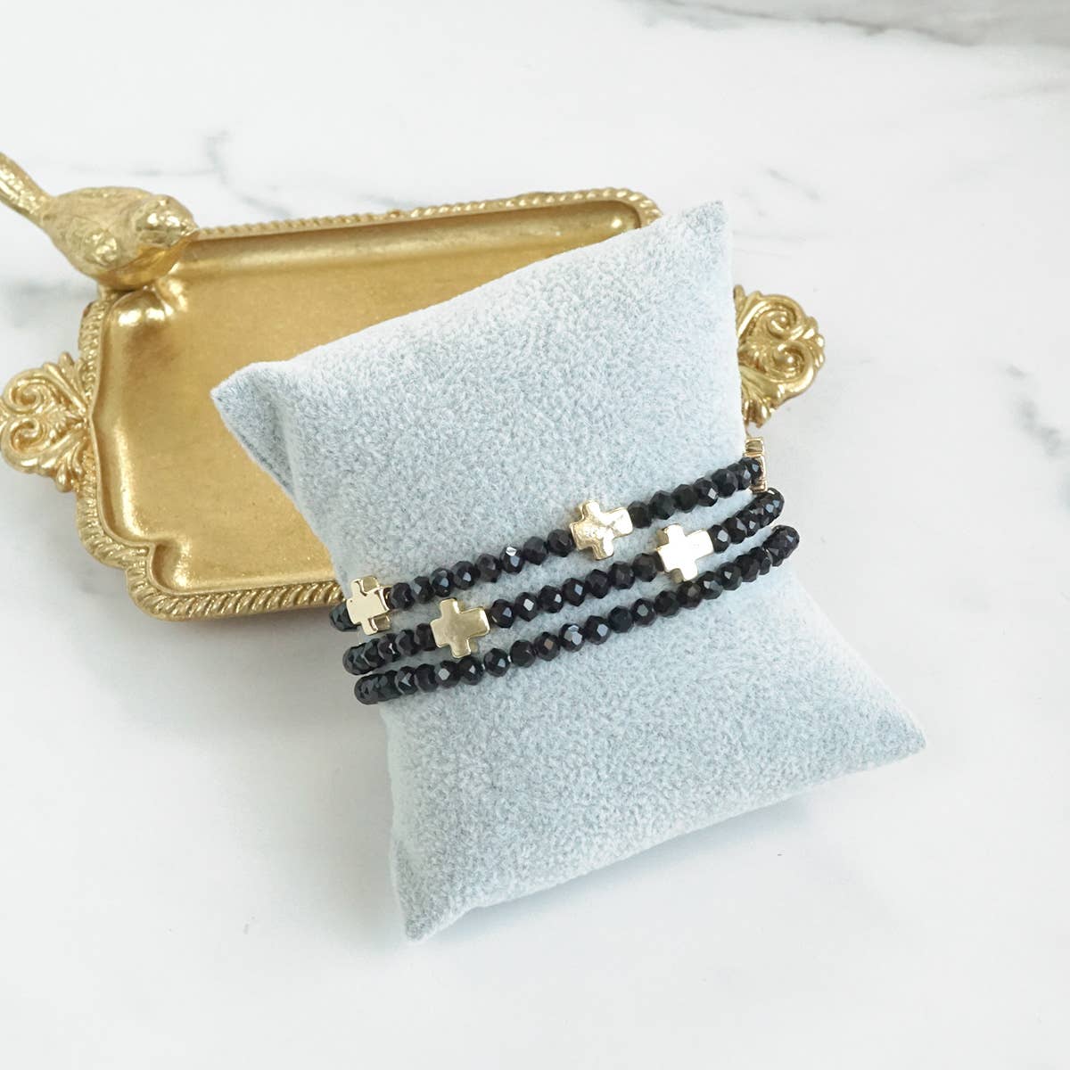 Bethel | Cross Bracelet Set - Black