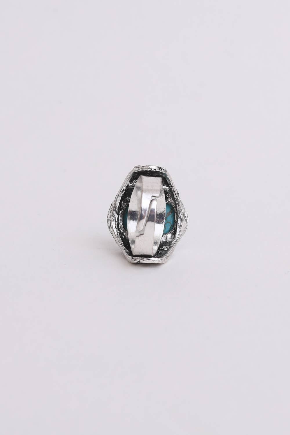 Oval Cut Adjustable Turquoise Ring