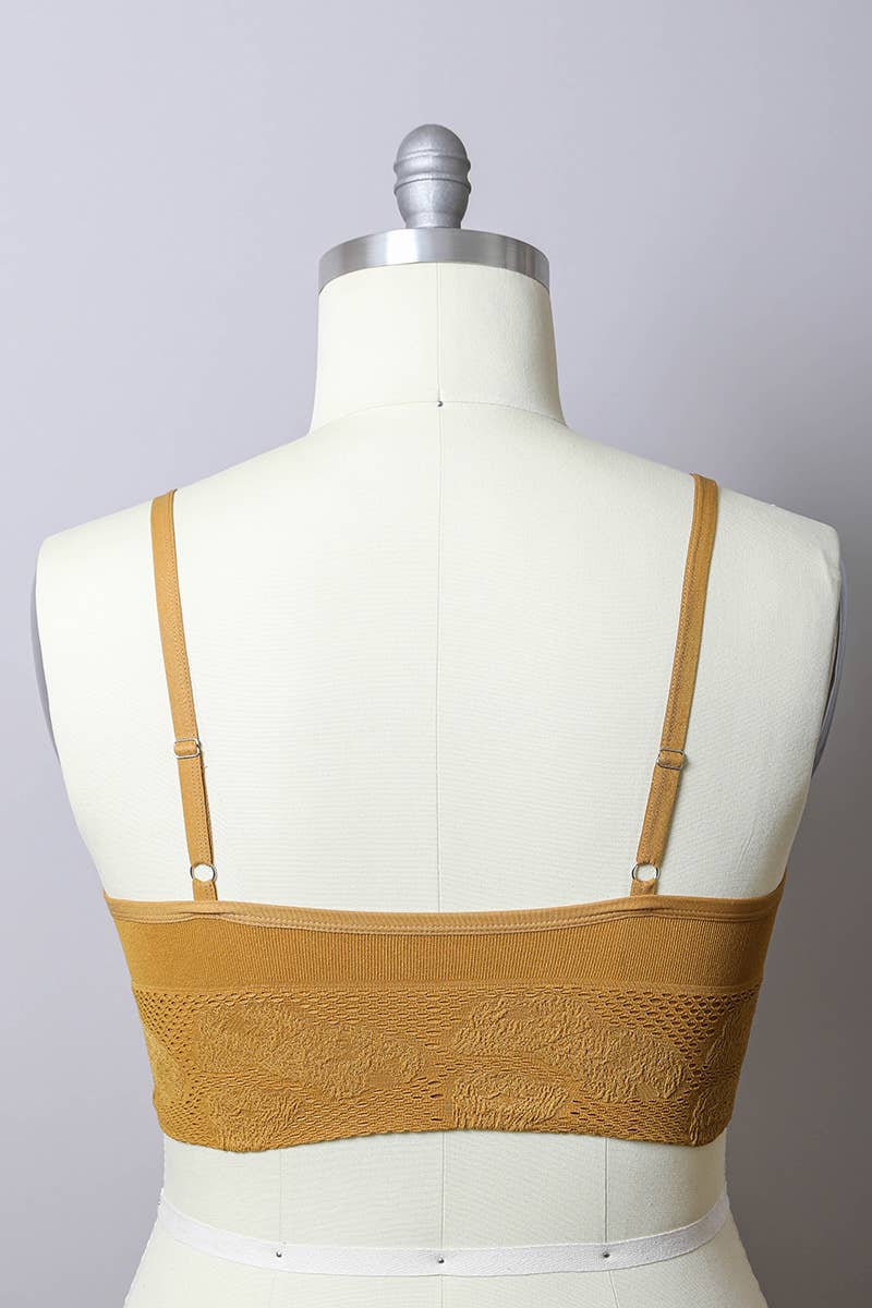 Seamless Padded Mustard Brami - Curvy