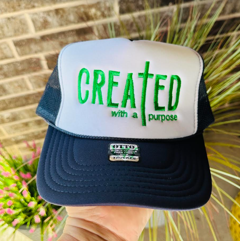 Created with a Purpose | Embroidered Trucker Hat