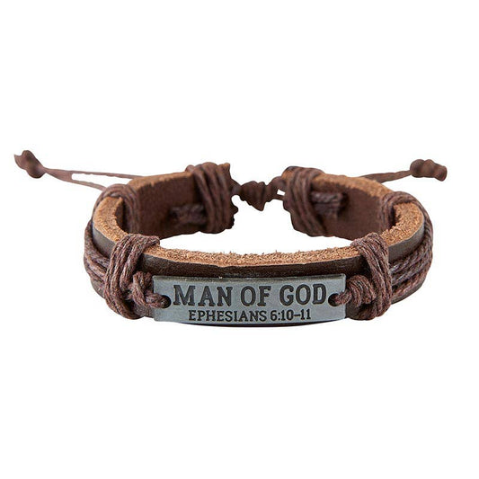 Man of God | Bracelet - Brown