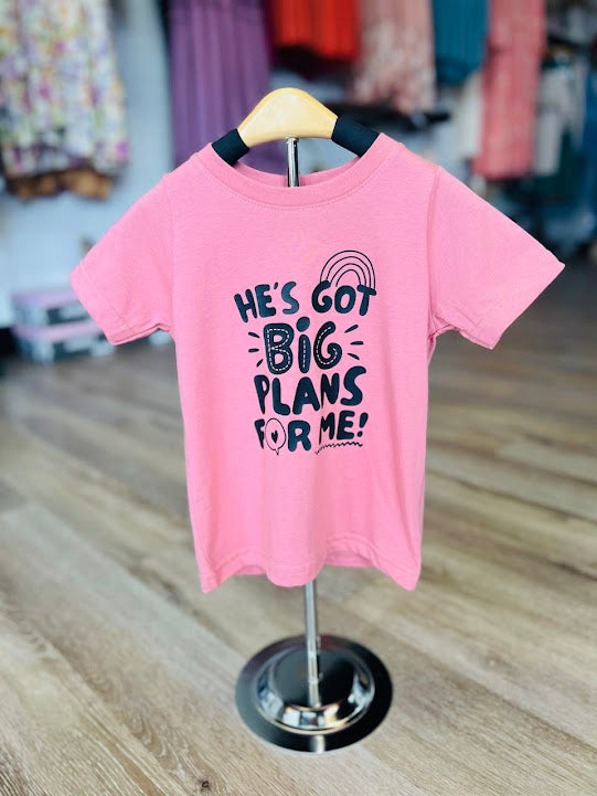 He's Got Big Plans For Me | Kiddos Graphic Tee