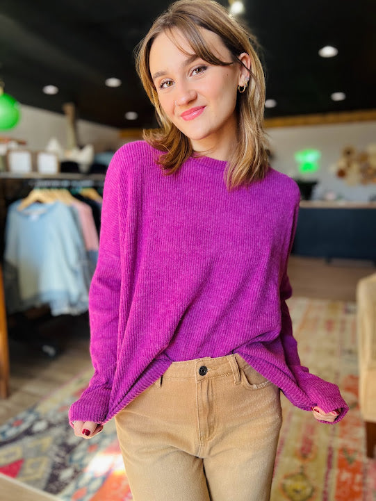 Ribbed Long Sleeve Top