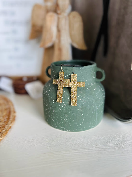 Glitter Cross | Earrings