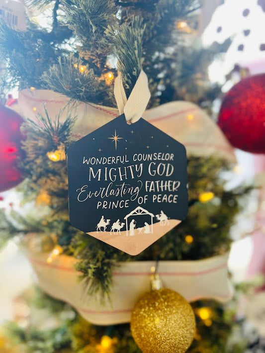 Wonderful Counselor Mighty God | Ornament