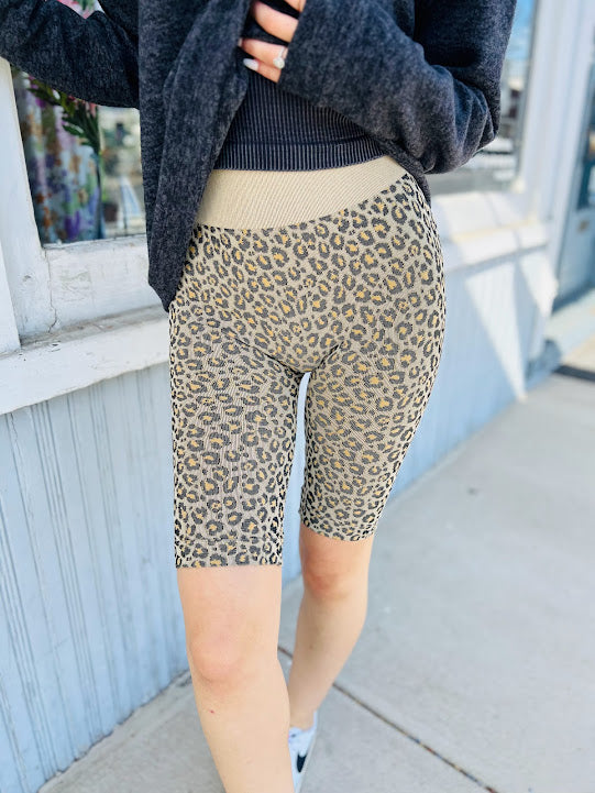 Leopard Biker Shorts