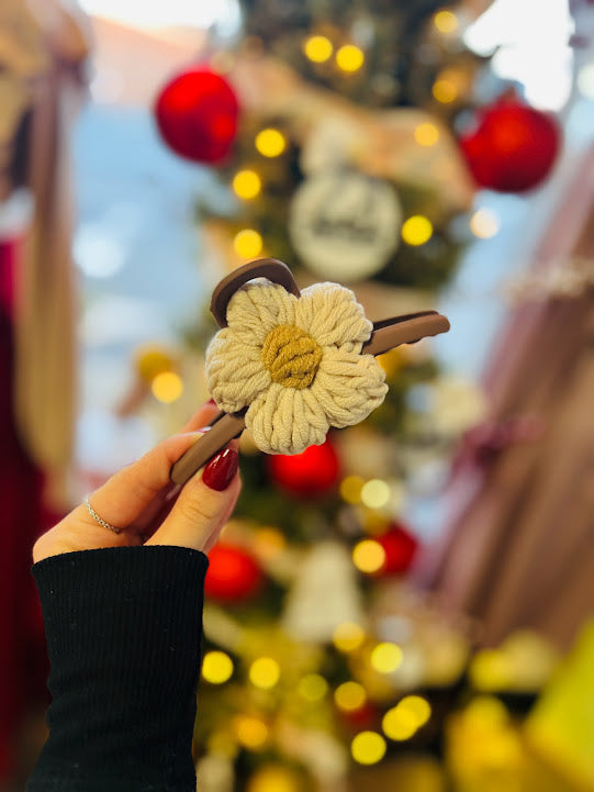Crochet Flower Hair Claw Clips