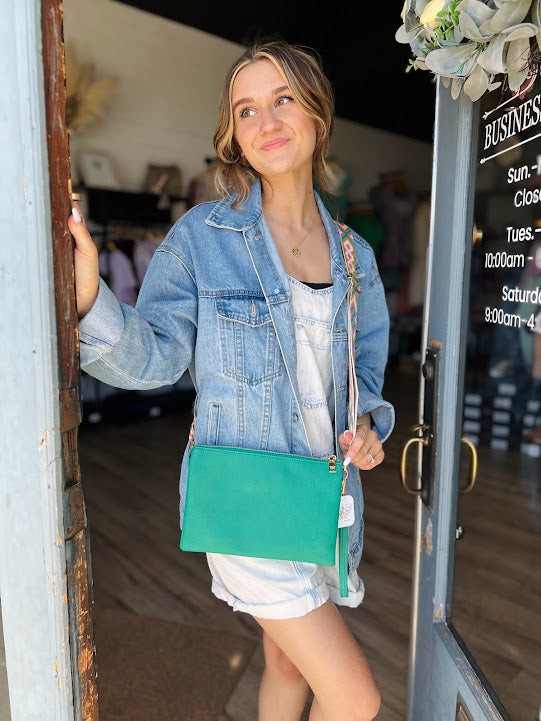 Izzy Crossbody - Kelly Green