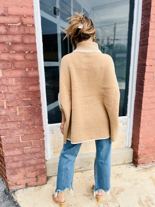 Turtle Neck Poncho