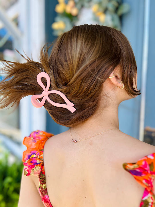 Salome Bow | Claw Clip - Pink