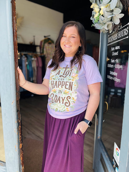 A Lot Can Happen In 3 Days Floral | Graphic Tee