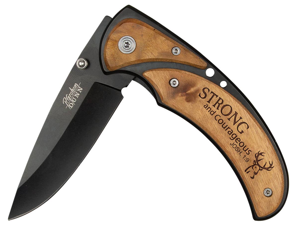 Strong and Courageous Pocket Knife