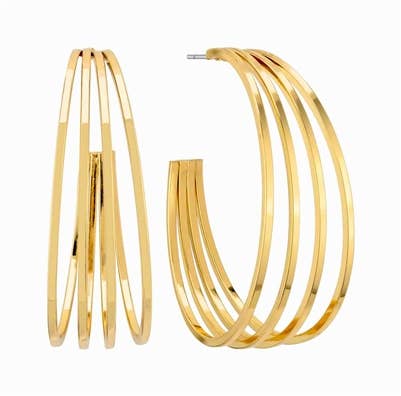 Gold Layered Wire Hoop | Earring